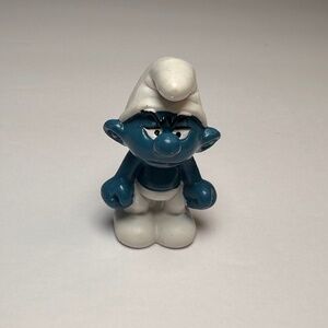 Vintage 1985 Schleich Grouchy Smurf Figure – Hong Kong – Peyo